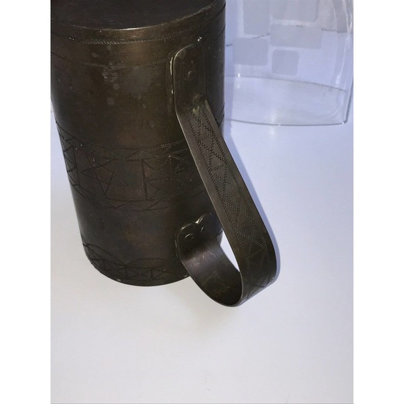 Trench-art Mug With Engraved Stars And Design Unsure Of The Origin Or Maker - Picture 8 of 10